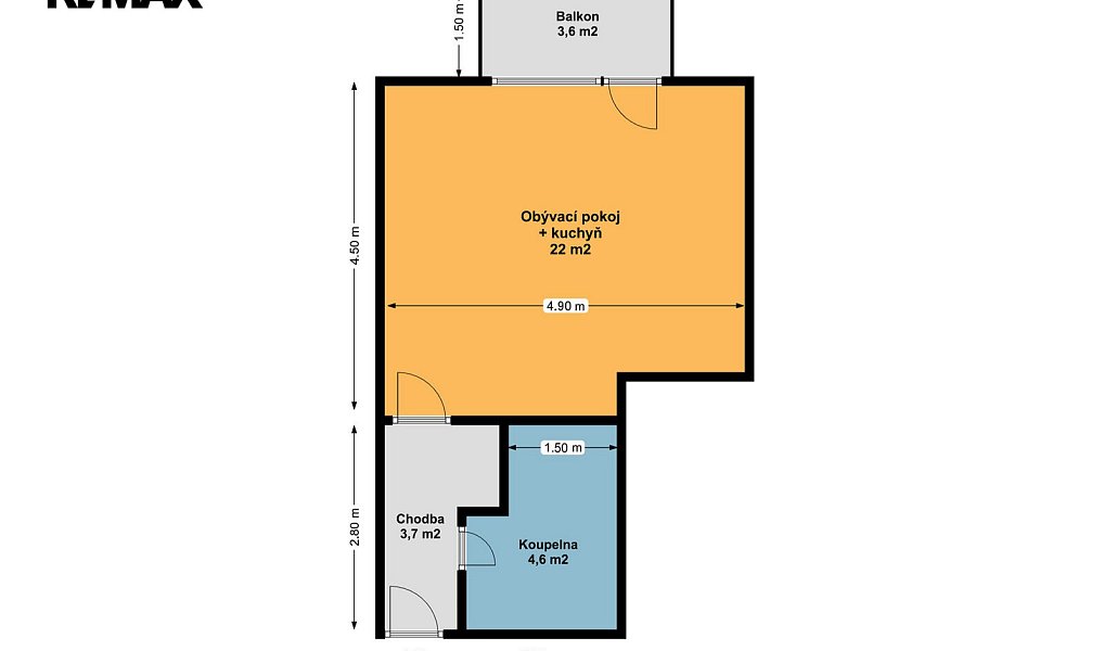 Pronájem bytu 1+kk 32 m², Hostivice – náhled fotky 2