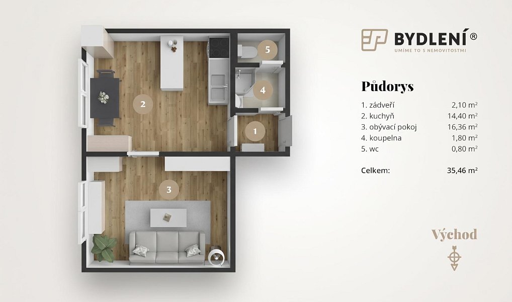 Prodej bytu 1+1 36 m², Krupka – náhled fotky 5
