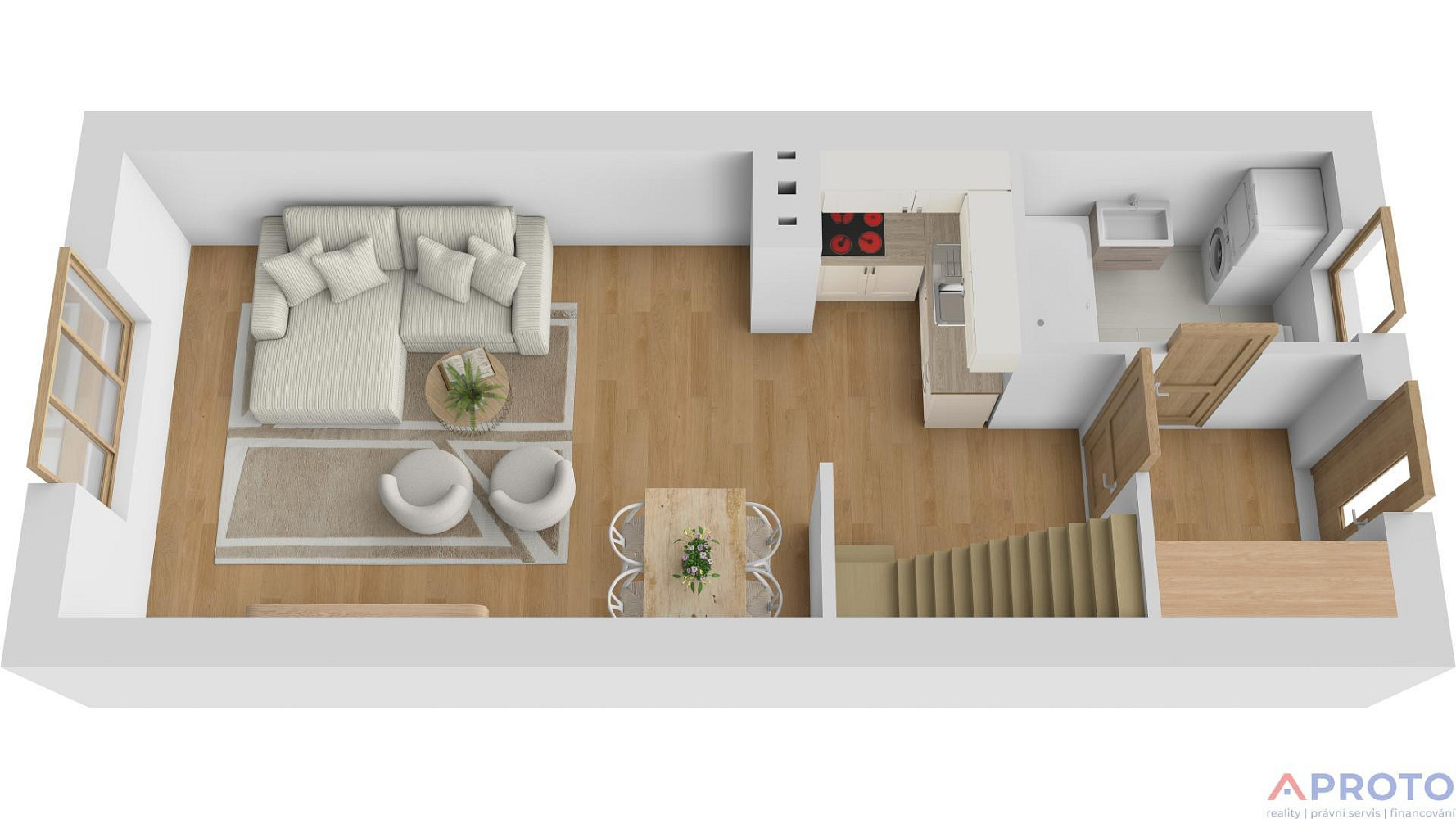 Pronájem bytu atypického 62 m² – fotografie 4