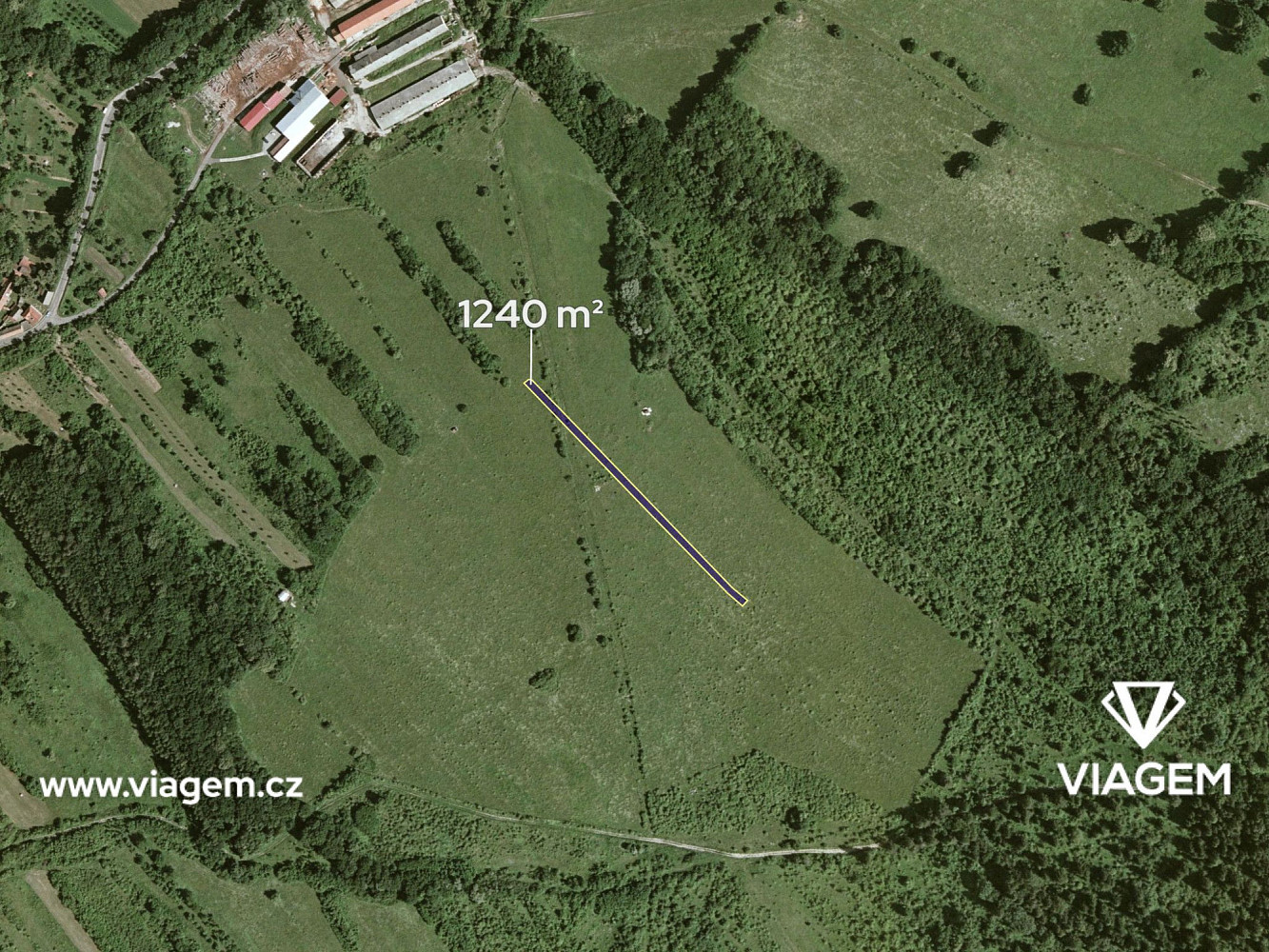 Pole 1 240 m², Podíl 50 % o výměře 620 m² – pohled 2