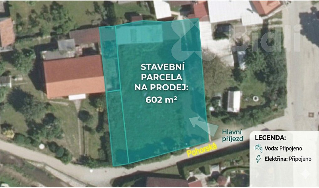Prodej stavebního pozemku 602 m², Kaplice – náhled fotky 4