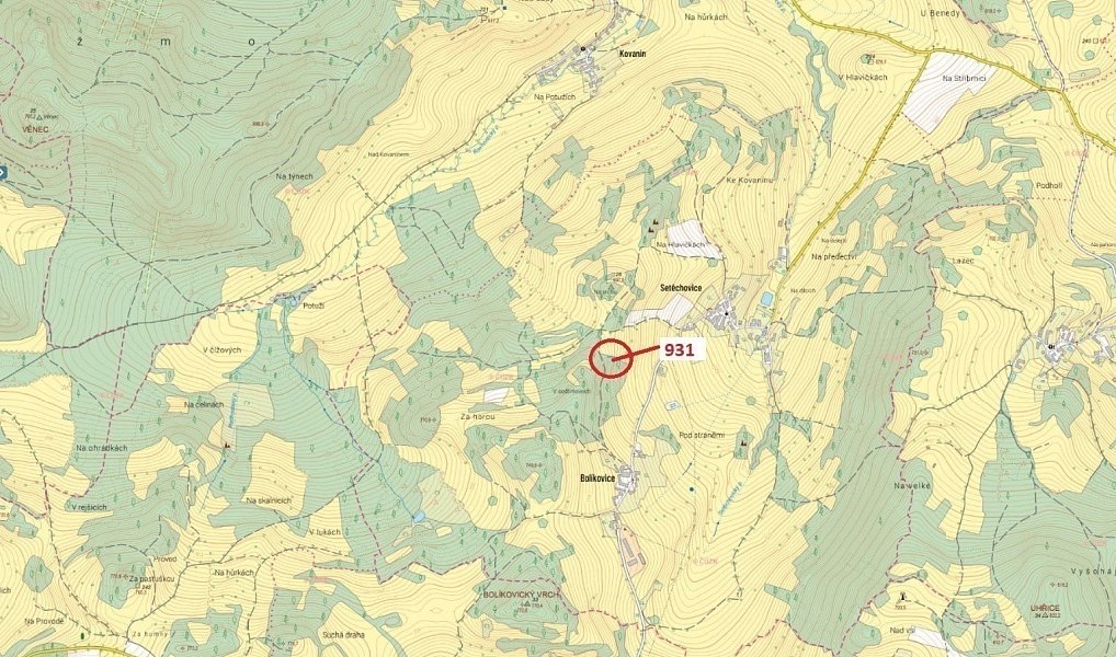 Dražba pozemku, 126 m², Prachatice, Zálezly