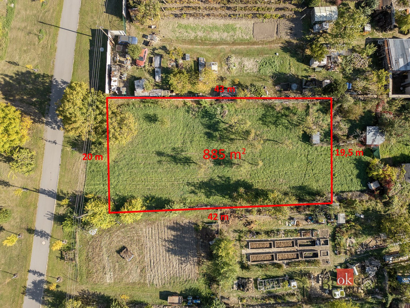 Prodej stavebního pozemku 885 m²
