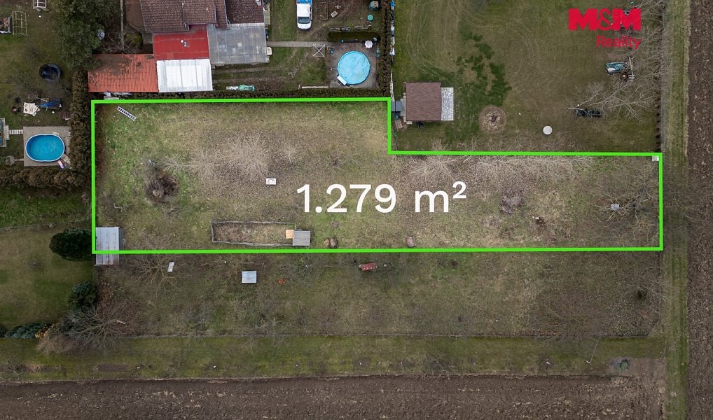 Prodej stavebního pozemku 1 279 m², Dub nad Moravou – náhled fotky 3