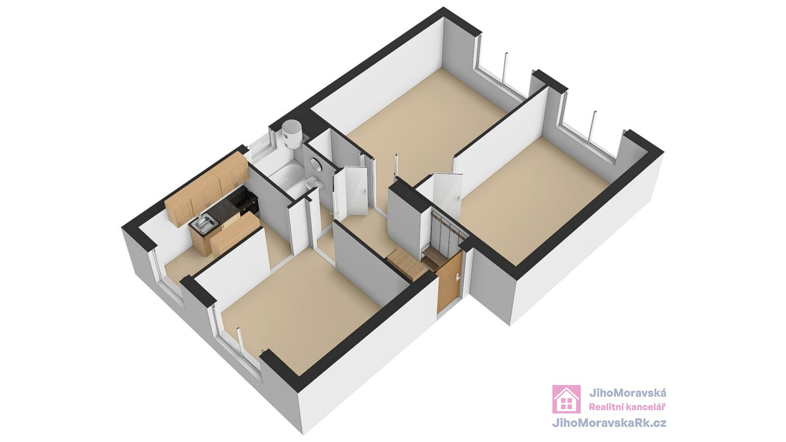 Pronájem bytu 3+1 79 m² – fotografie 3