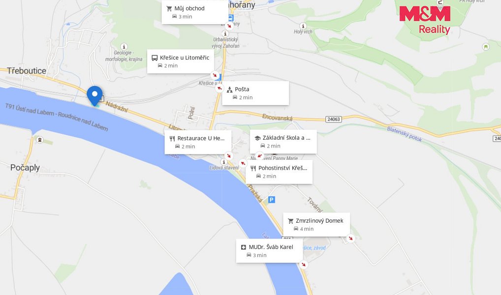 Prodej zahrady 449 m², Křešice – náhled fotky 14