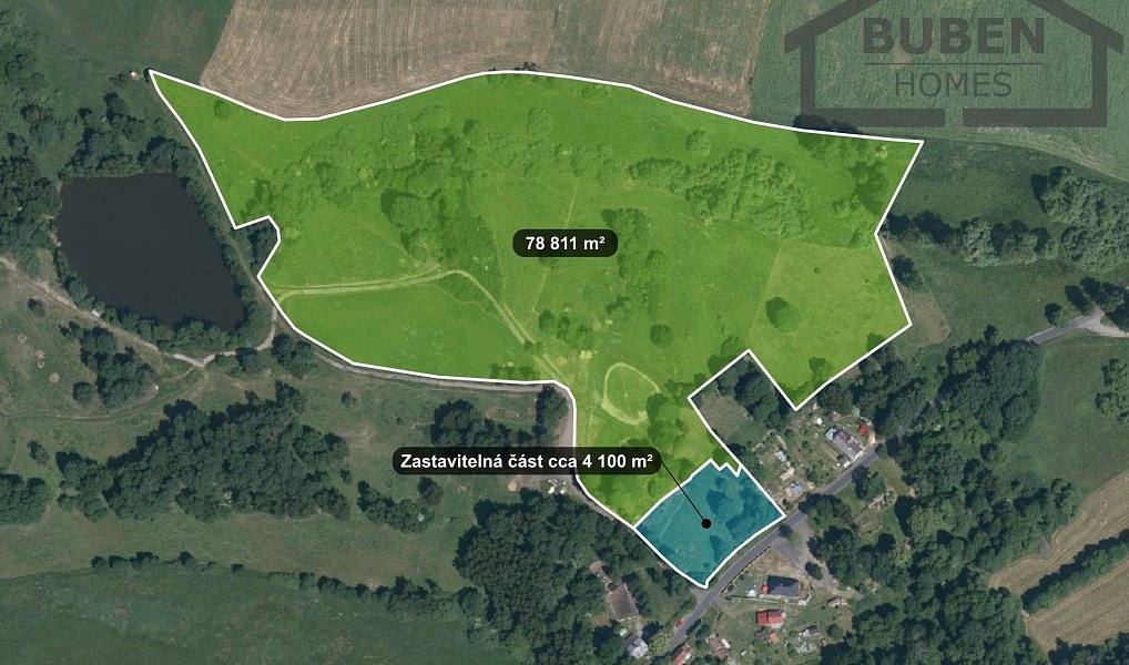Prodej stavebního pozemku 82 911 m², Ctiboř – náhled fotky 3