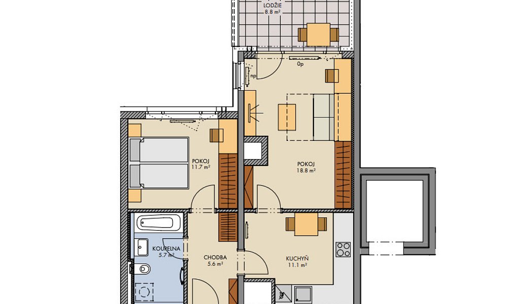 Prodej bytu 2+1 56 m², Praha – náhled fotky 2