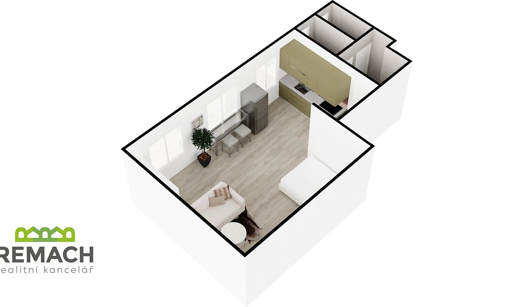 Pronájem bytu 1+kk 38 m², Náchod – náhled fotky 11