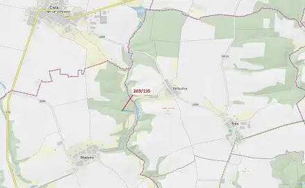 Dražba lesa 2 783 m², Břežany