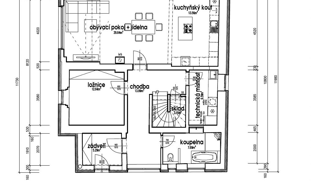 Prodej domu 204 m² s pozemkem 2 647 m², Krňany – náhled fotky 6