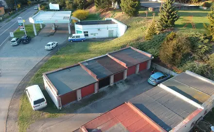 Prodej zděné garáže 16 m2 s elektřinou a vlastním pozemkem, Úpice ul. Palackého U benzinové pumpy, Palackého, Úpice, okres Trutnov