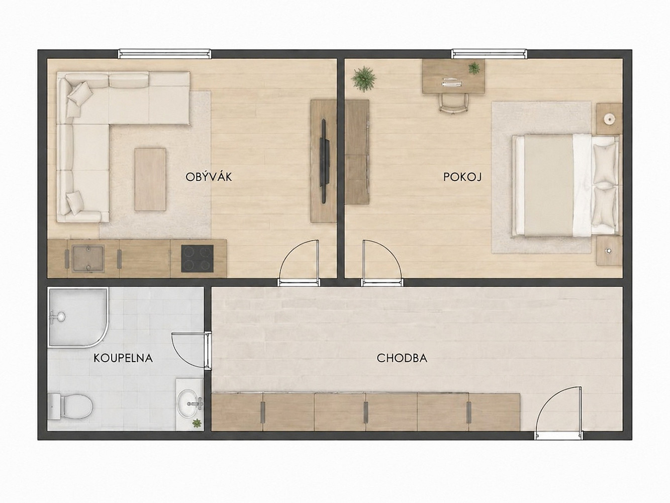 Prodej bytu 2+kk 35 m² — photo 2