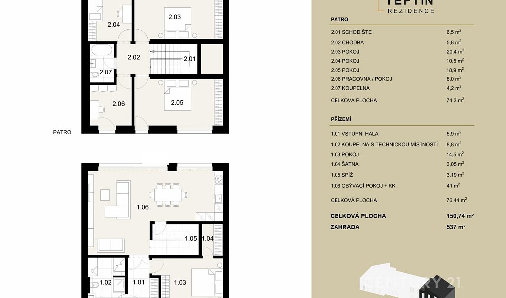 Prodej bytu 6+kk 150 m², Kamenice – náhled fotky 20