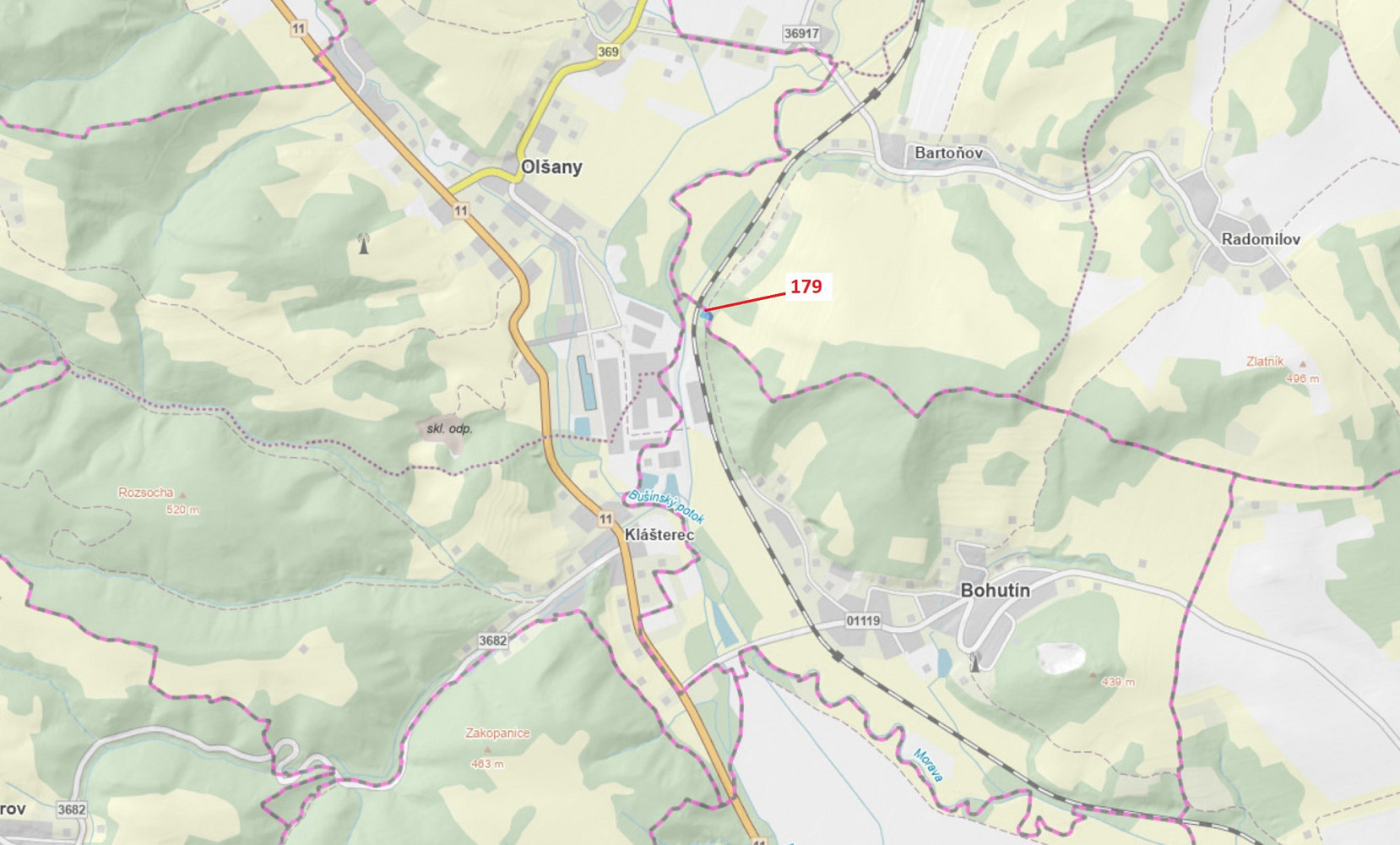 Dražba lesa 939 m²