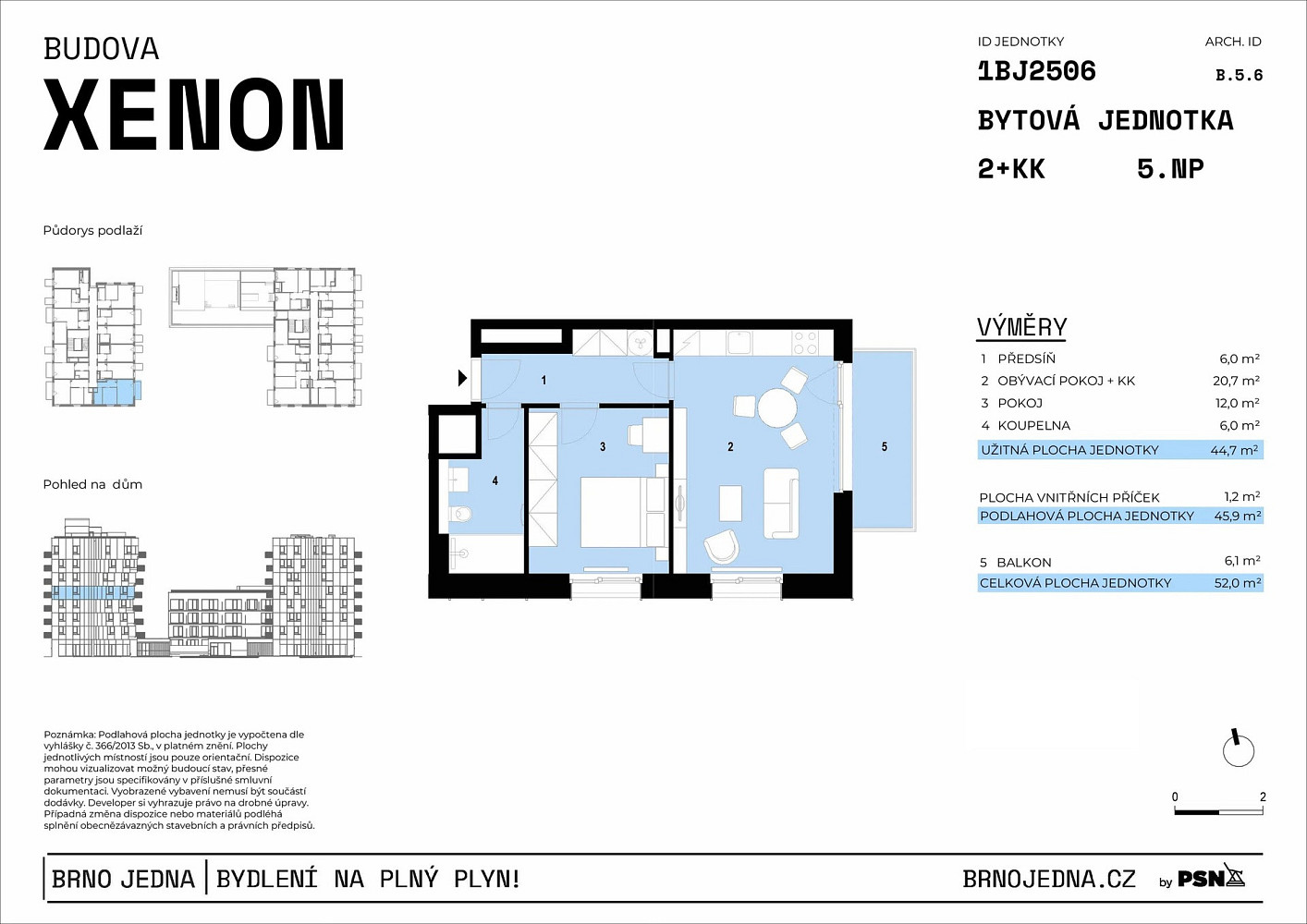 Prodej bytu 2+kk 45 m² — photo 2