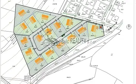 Prodej stavebního pozemku 17 216 m², Narysov, okres Příbram