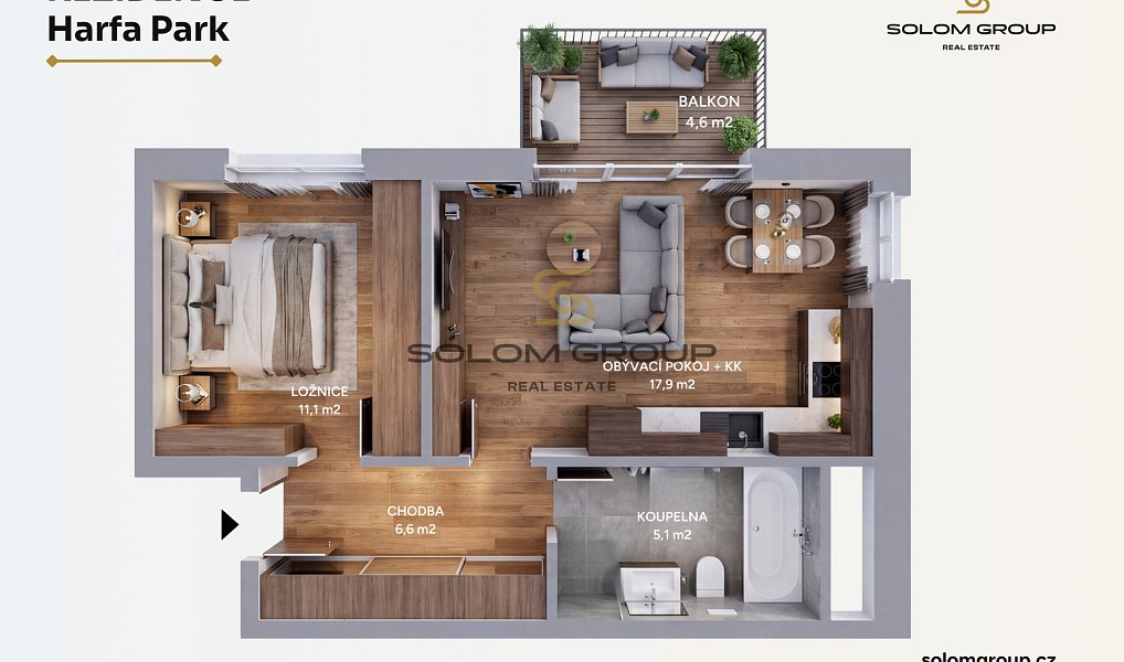 Prodej bytu 2+kk 47 m², Praha – náhled fotky 3