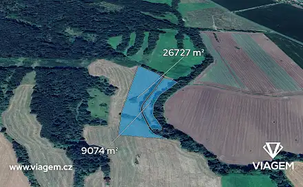Prodej pole 6 464 m², Kravaře, okres Česká Lípa