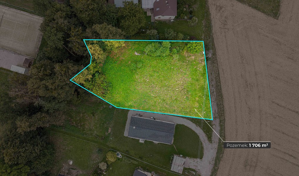 Prodej stavebního pozemku 1 706 m², Horní Tošanovice – náhled fotky 3