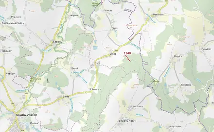 Dražba lesa 1 105 m², Vilice