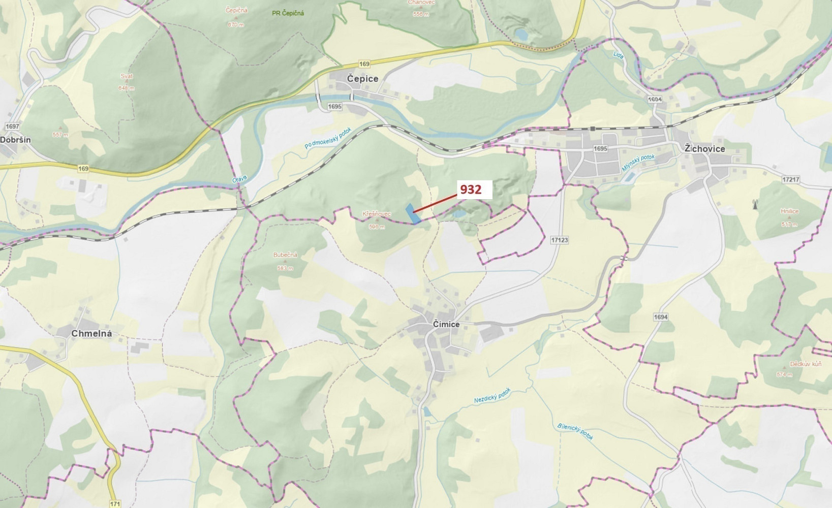 Dražba lesa 7 006 m²