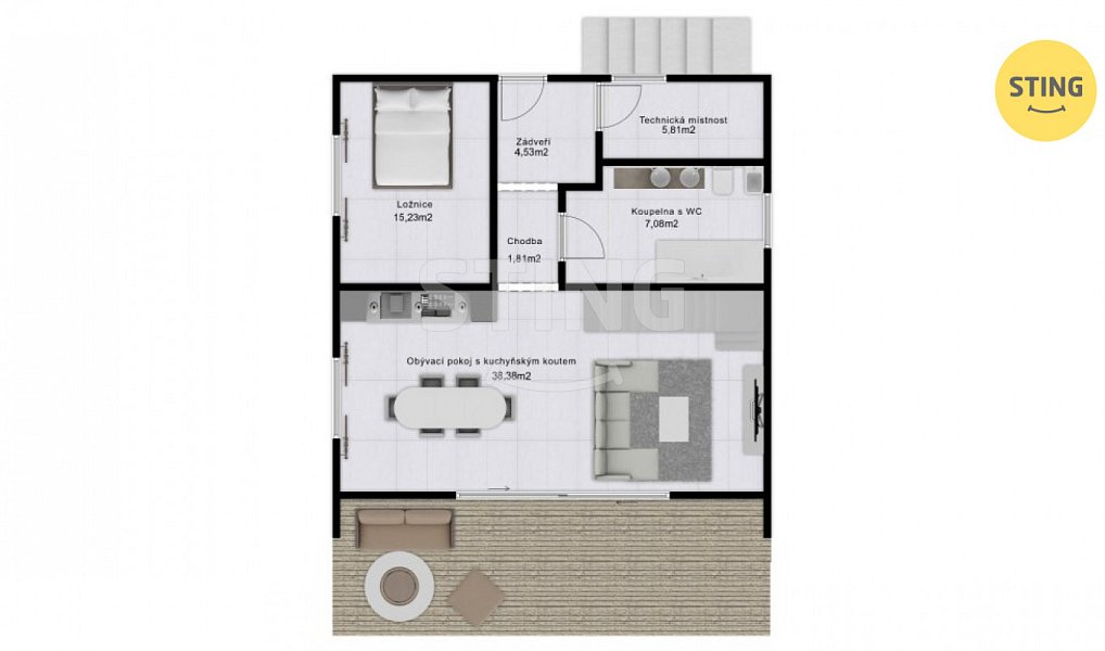 Prodej stavebního pozemku 3 693 m², Radějov – náhled fotky 6