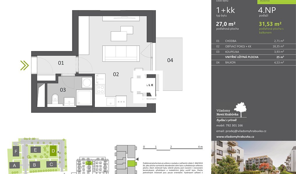 Pronájem bytu 1+kk 27 m², Ostrava – náhled fotky 8