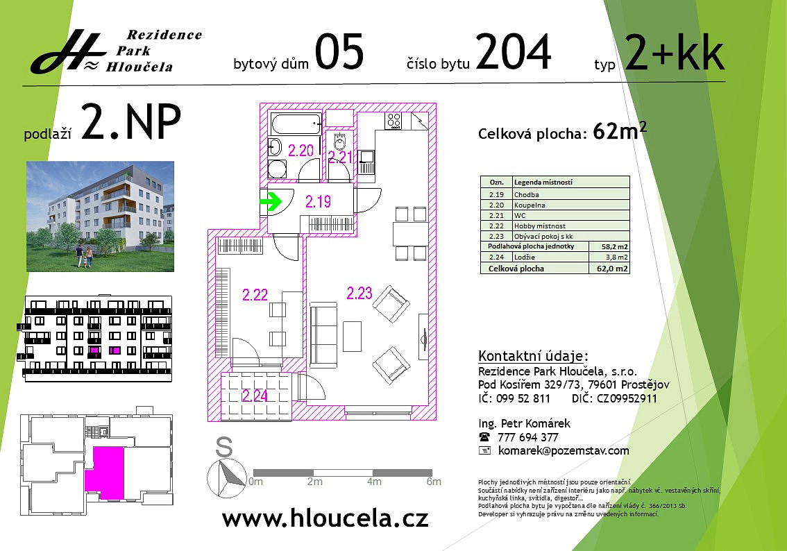 Prodej bytu 2+kk 58 m² – fotografie 3