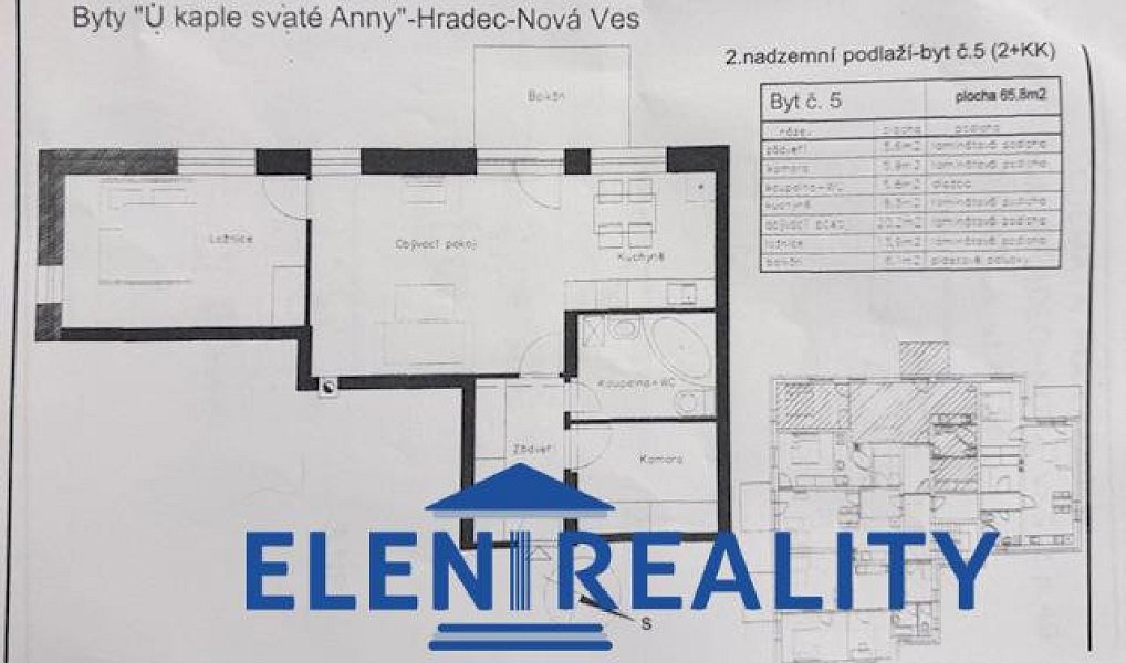 Pronájem bytu 2+kk 66 m², Hradec-Nová Ves – náhled fotky 14