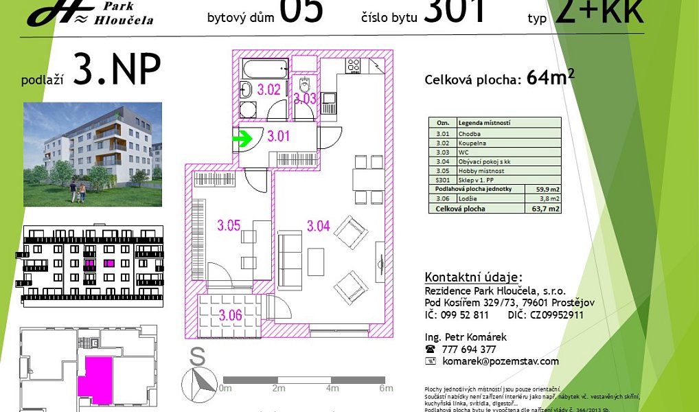Prodej bytu 2+kk 60 m², Olomouc – náhled fotky 3