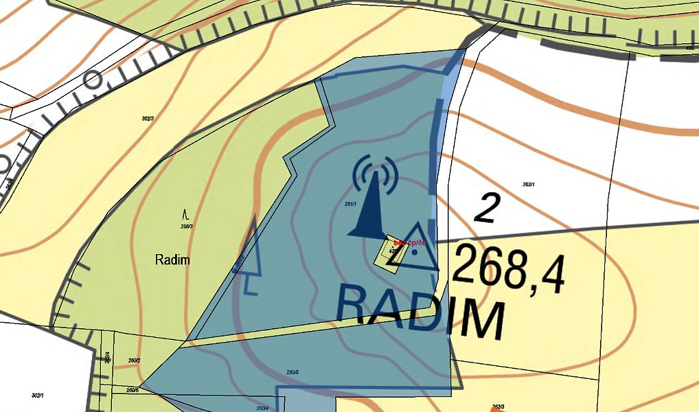 Prodej pozemku 2 108 m², Radim – náhled fotky 3
