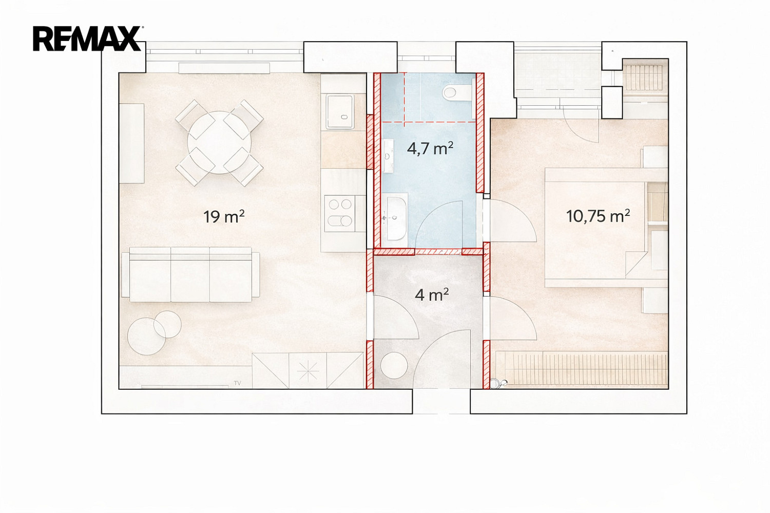 Prodej bytu 1+1 39 m² – fotografie 3