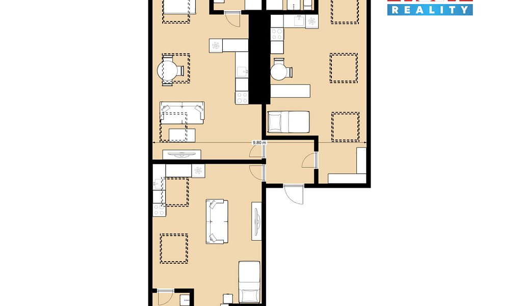 Prodej půdního prostoru, 126 m2, Praha, ul. Husitská, Praha – náhled fotky 17