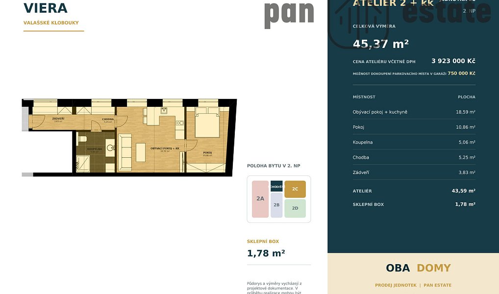 Prodej bytu 2+kk 44 m², Valašské Klobouky – náhled fotky 14