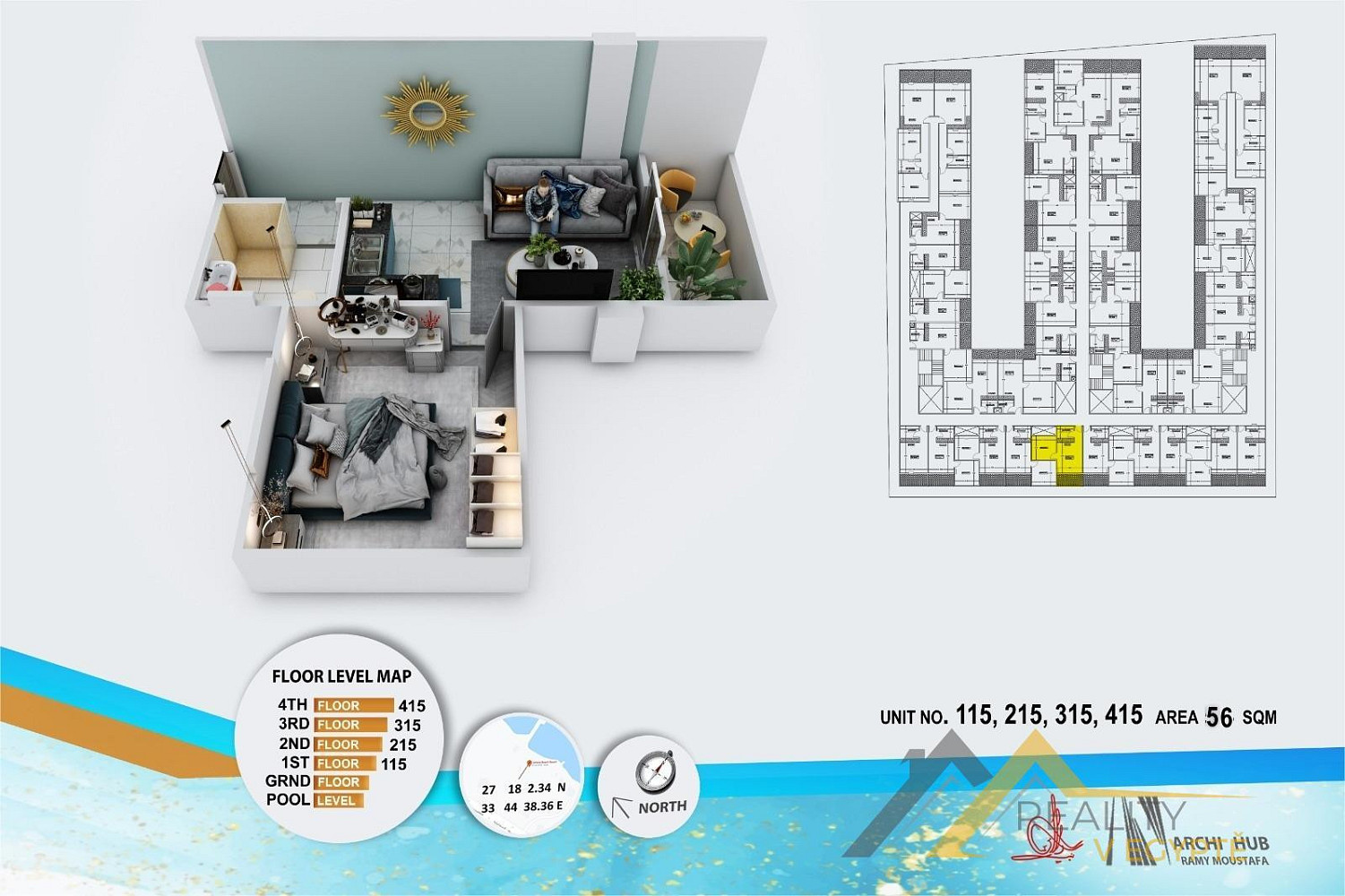 Prodej bytu 2+kk 56 m² – pohled 3