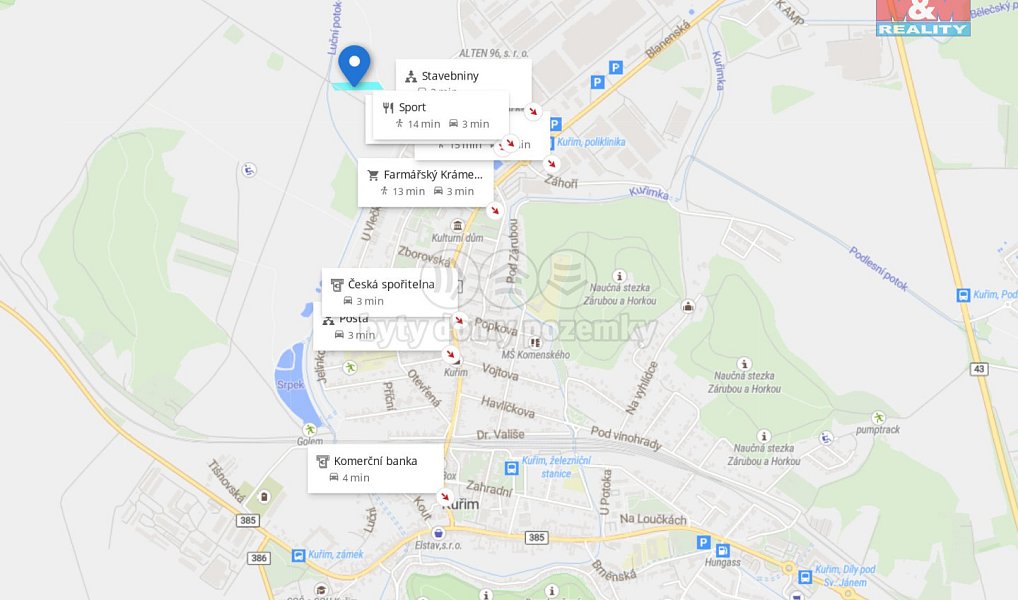 Prodej pole 4 185 m², Kuřim – náhled fotky 6