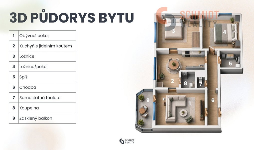Prodej bytu 3+1 73 m², Veselí nad Moravou – náhled fotky 24