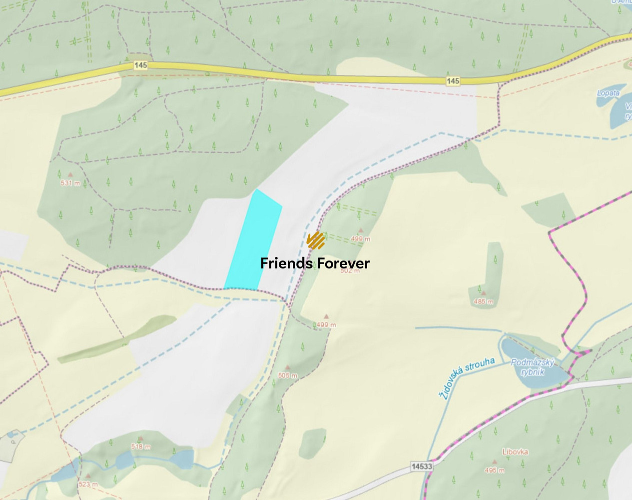 Prodej podílu 1/6 pole 4 149 m², Hracholusky - Obora – pohled 2