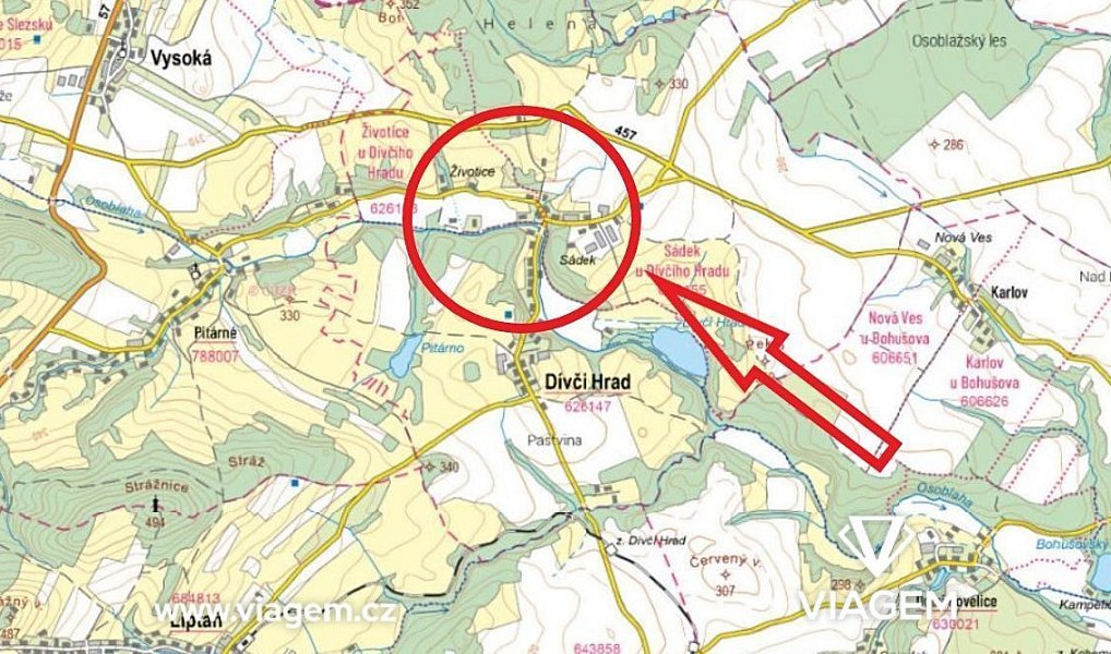 Prodej zahrady 862 m², Dívčí Hrad – náhled fotky 3