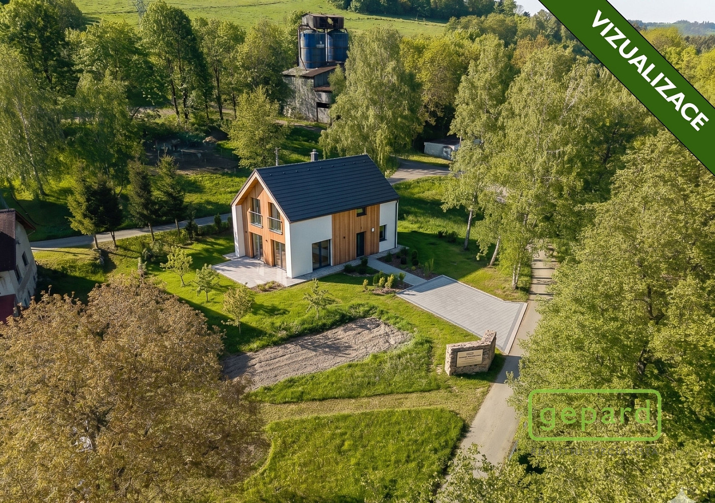 Prodej stavebního pozemku 1 373 m² – pohled 3