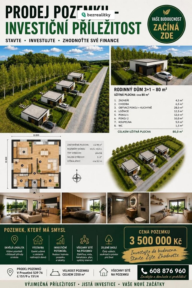 Prodej stavebního pozemku 2 300 m²