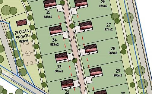 Prodej stavebního pozemku 865 m², Charvatce, okres Mladá Boleslav