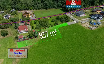 Prodej stavebního pozemku 837 m², Valašské Meziříčí - Bynina, okres Vsetín