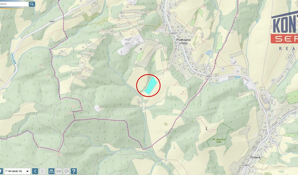 Prodej pole 9 092 m², Podkopná Lhota – náhled fotky 4