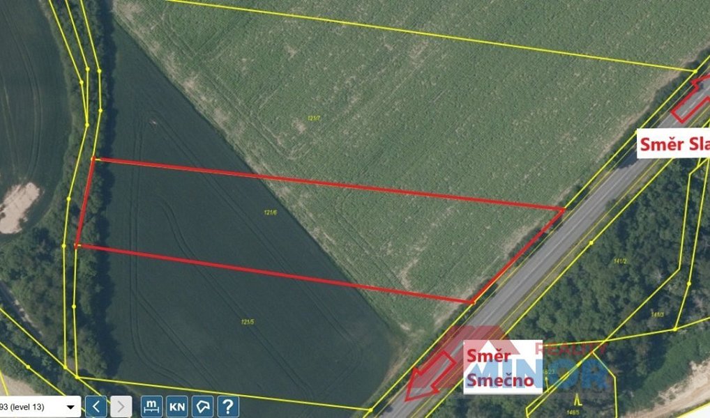 Prodej pole 8 414 m², Slaný – náhled fotky 2