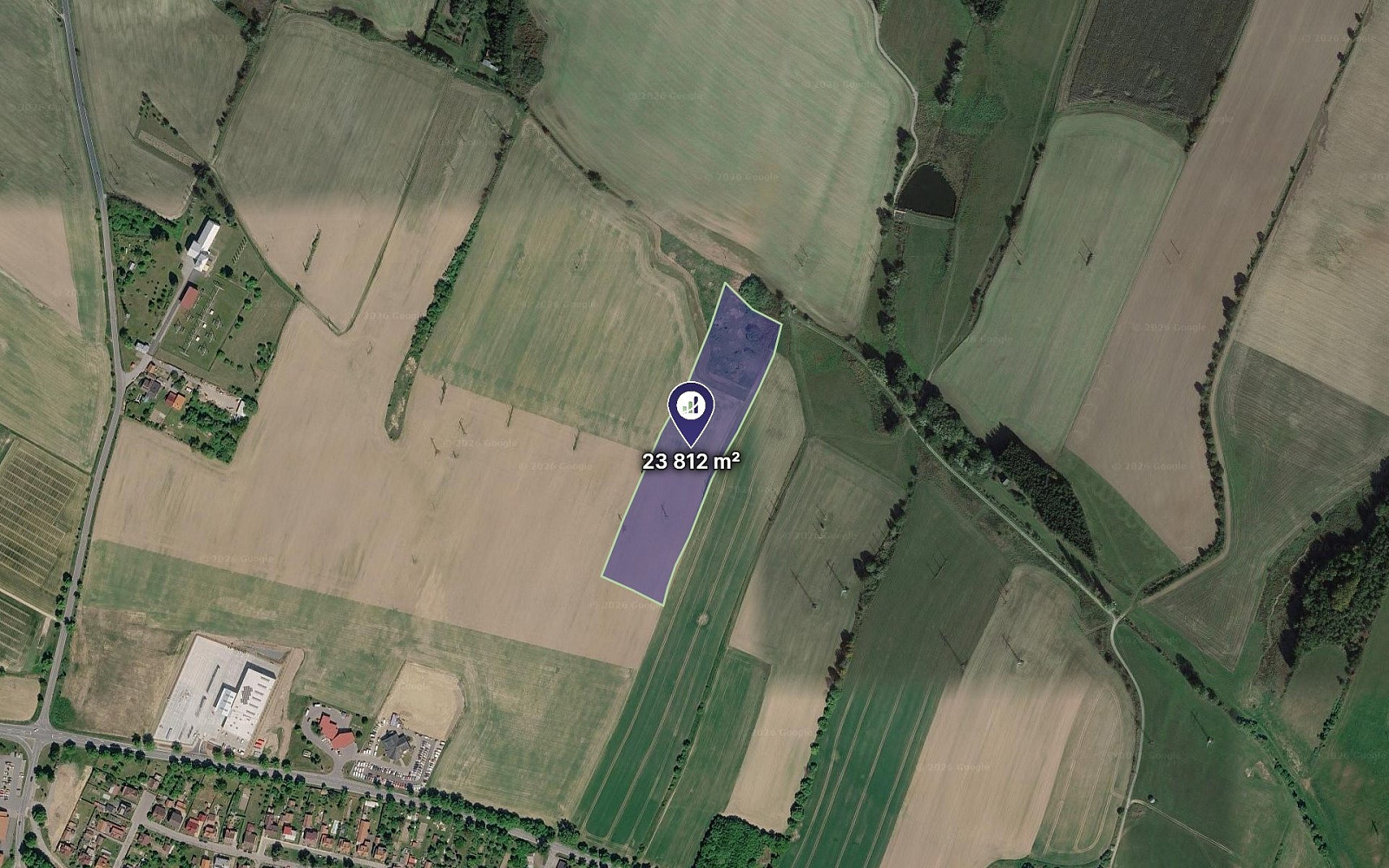 Prodej pole 9 389 m² rezervováno