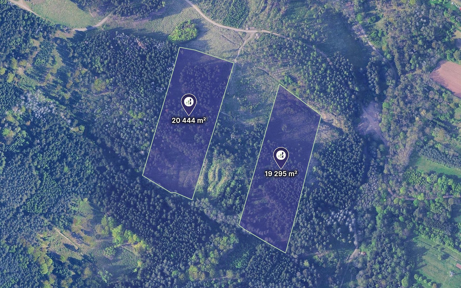 Prodej lesa 39 739 m²