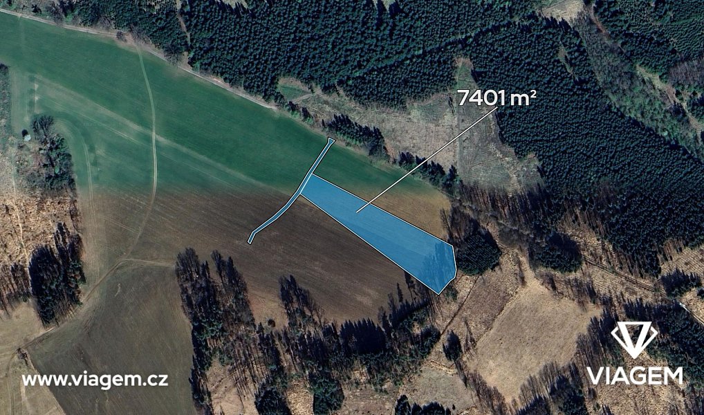 Prodej pole 446 m², Borotín – náhled fotky 2