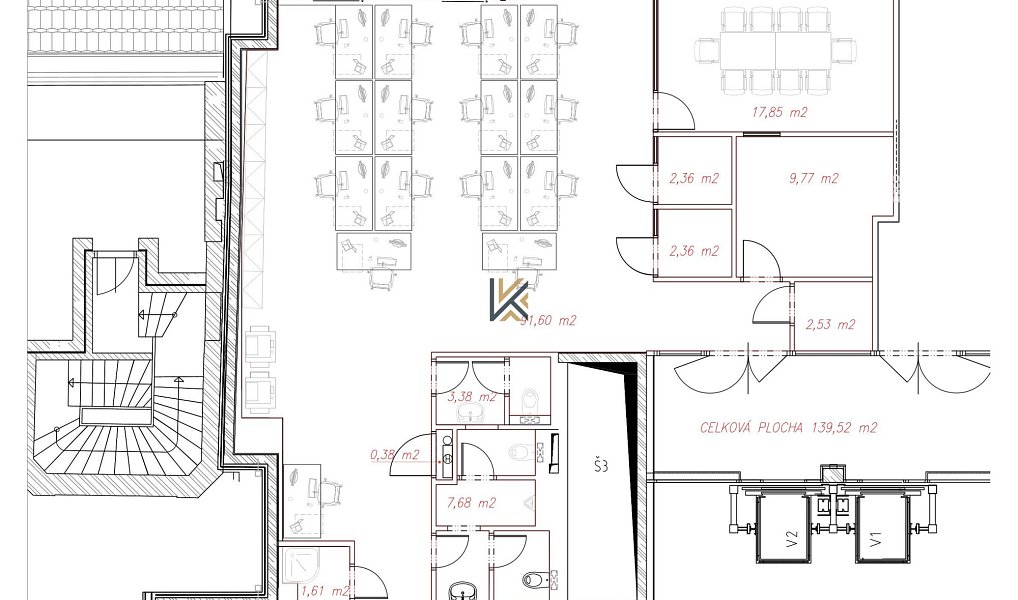 Pronájem kanceláře 140 m², Praha – náhled fotky 4